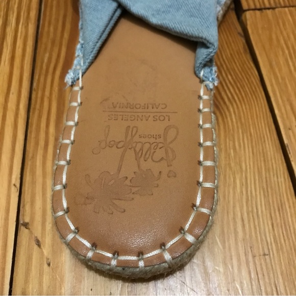 Los Angeles Jellypop Shoes Blue Denim Slip On Sandals, NWOT, 9.5 - Picture 2 of 8